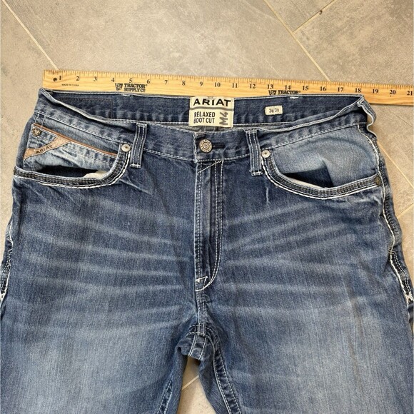 Ariat M4 Coltrane Jeans Men 36x36 Durango Relaxed Boot Cut Blue Western - Picture 8 of 16